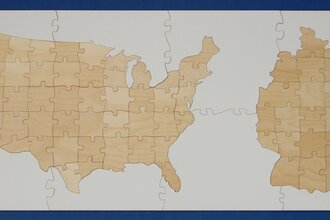 Geografiepuzzle USA - Deutschland