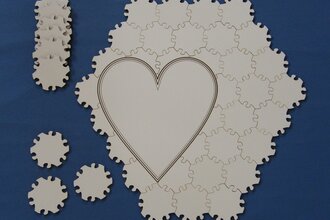 Herzpuzzle mit Endlosteilen