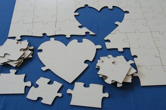 Hochzeitspuzzle zum Bemalen