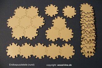 Endlos-Puzzleteile, runde Form