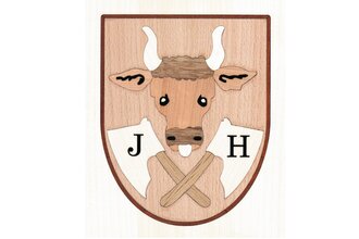 Intarsie Zunftwappen Fleischer