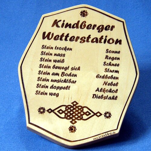Lasergraviertes Schild